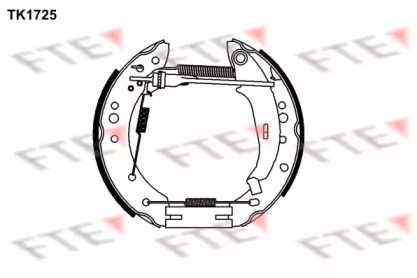 Комлект тормозных накладок FTE TK1725