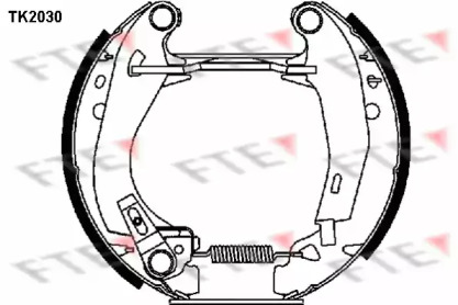 Комлект тормозных накладок FTE TK2030