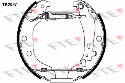 Комлект тормозных накладок FTE TK2037