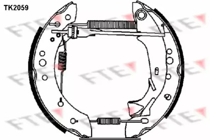 Комлект тормозных накладок FTE TK2059