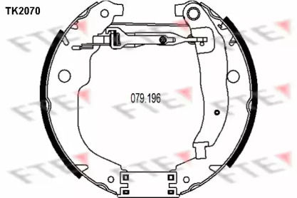 Комлект тормозных накладок FTE TK2070