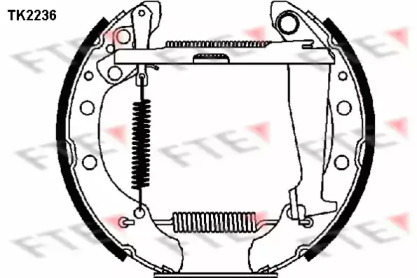 Комлект тормозных накладок FTE TK2236