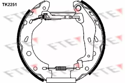 Комлект тормозных накладок FTE TK2251