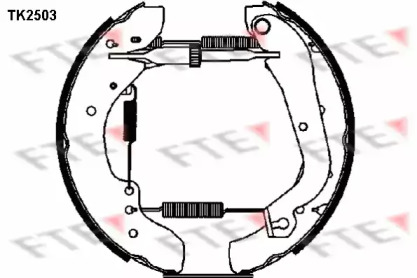 Комлект тормозных накладок FTE TK2503