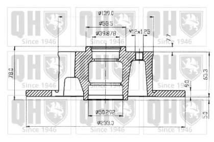 Тормозной диск QUINTON HAZELL BDC1034