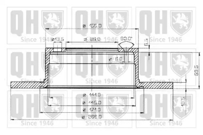 Тормозной диск QUINTON HAZELL BDC1044