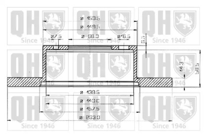 Тормозной диск QUINTON HAZELL BDC3122