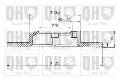 Тормозной диск QUINTON HAZELL BDC3233