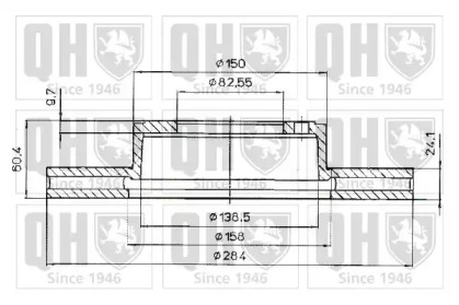 Тормозной диск QUINTON HAZELL BDC3324