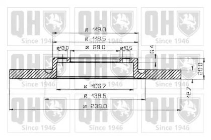 Тормозной диск QUINTON HAZELL BDC3330