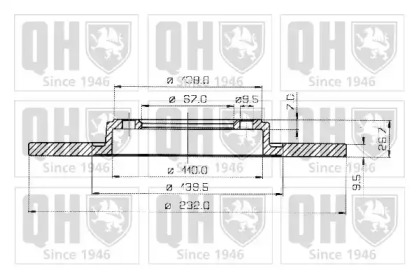 Тормозной диск QUINTON HAZELL BDC3351