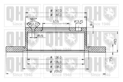 Тормозной диск QUINTON HAZELL BDC3389