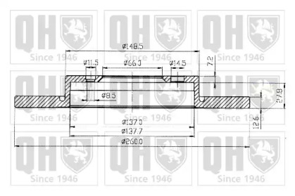 Тормозной диск QUINTON HAZELL BDC3464