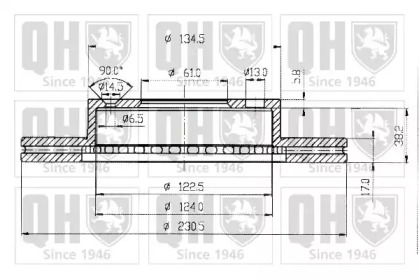 Тормозной диск QUINTON HAZELL BDC3525