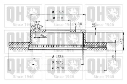 Тормозной диск QUINTON HAZELL BDC3526