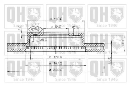 Тормозной диск QUINTON HAZELL BDC3550