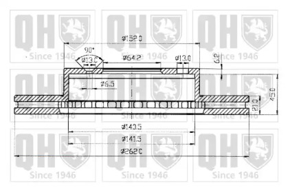 Тормозной диск QUINTON HAZELL BDC3573