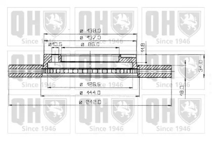 Тормозной диск QUINTON HAZELL BDC3599