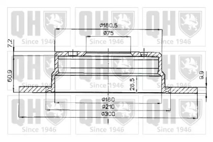 Тормозной диск QUINTON HAZELL BDC3720