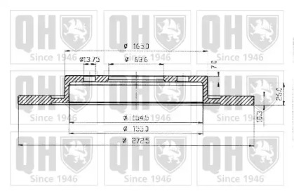 Тормозной диск QUINTON HAZELL BDC3729