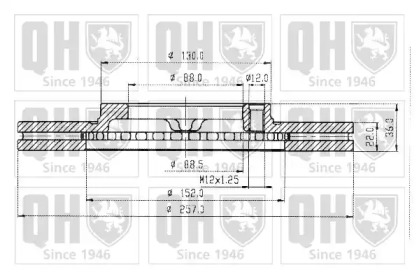 Тормозной диск QUINTON HAZELL BDC3828