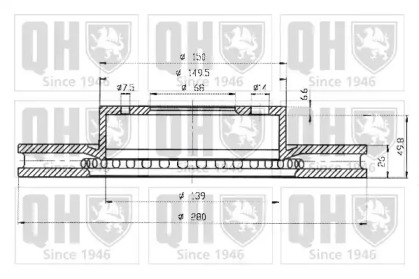 Тормозной диск QUINTON HAZELL BDC3837