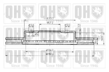 Тормозной диск QUINTON HAZELL BDC3839