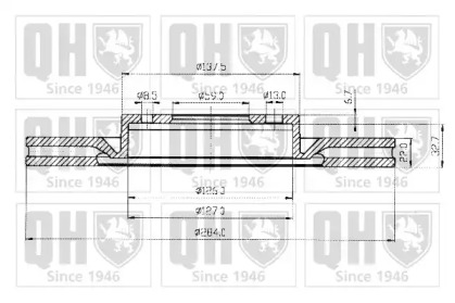 Тормозной диск QUINTON HAZELL BDC3854