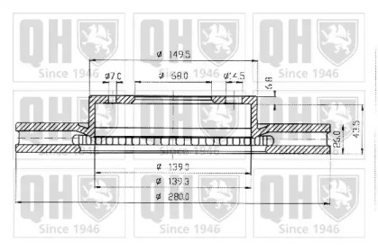 Тормозной диск QUINTON HAZELL BDC3915