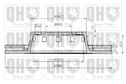 Тормозной диск QUINTON HAZELL BDC3933