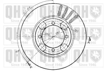 Тормозной диск QUINTON HAZELL BDC3955