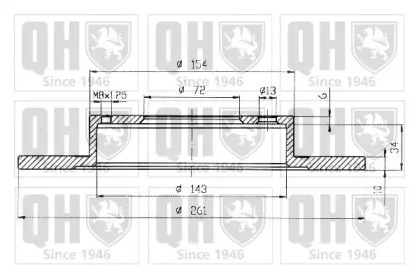 Тормозной диск QUINTON HAZELL BDC3959