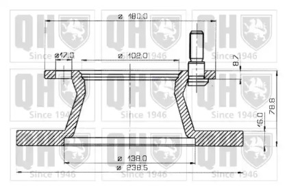 Тормозной диск QUINTON HAZELL BDC4242