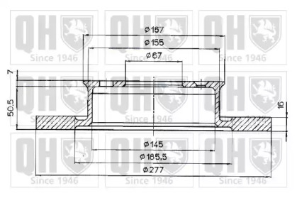 Тормозной диск QUINTON HAZELL BDC4267