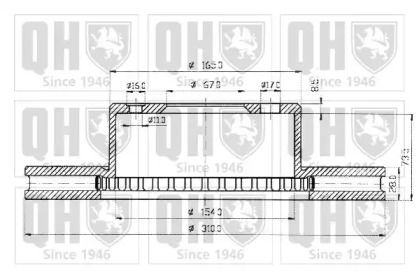 Тормозной диск QUINTON HAZELL BDC4323