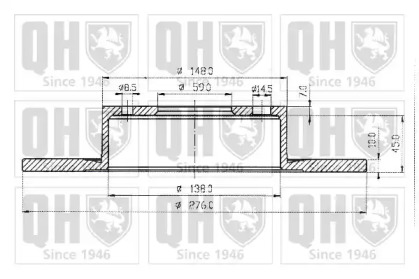 Тормозной диск QUINTON HAZELL BDC4502