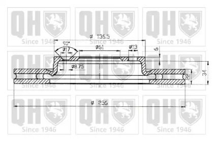 Тормозной диск QUINTON HAZELL BDC4504