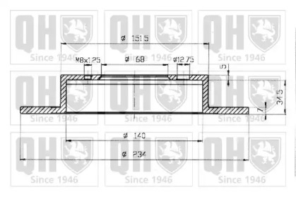 Тормозной диск QUINTON HAZELL BDC4586