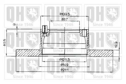 Тормозной диск QUINTON HAZELL BDC4725