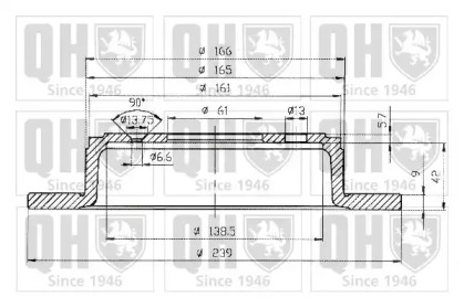 Тормозной диск QUINTON HAZELL BDC4746