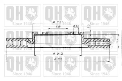 Тормозной диск QUINTON HAZELL BDC4756