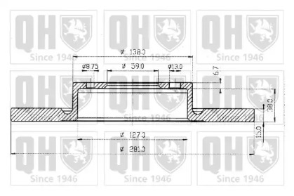 Тормозной диск QUINTON HAZELL BDC4769