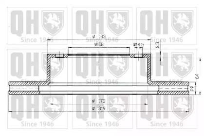 Тормозной диск QUINTON HAZELL BDC4806