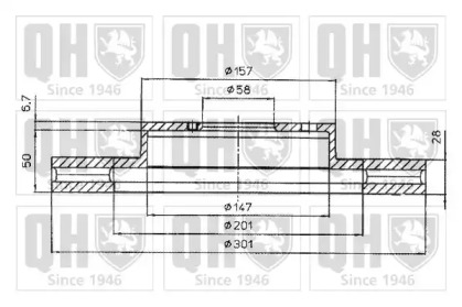 Тормозной диск QUINTON HAZELL BDC4857