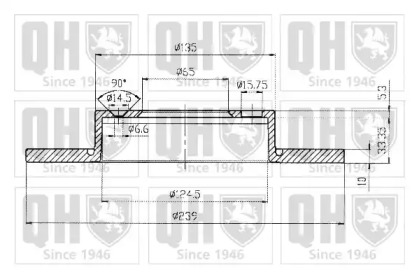 Тормозной диск QUINTON HAZELL BDC4957