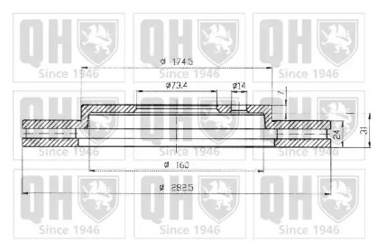 Тормозной диск QUINTON HAZELL BDC5145