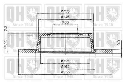 Тормозной диск QUINTON HAZELL BDC5184