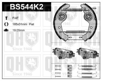 Комплект тормозов QUINTON HAZELL BS544K2