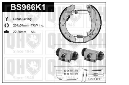 Комплект тормозов QUINTON HAZELL BS966K1