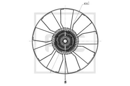 Рабочее колесо вентилятора PE Automotive 030.191-00A